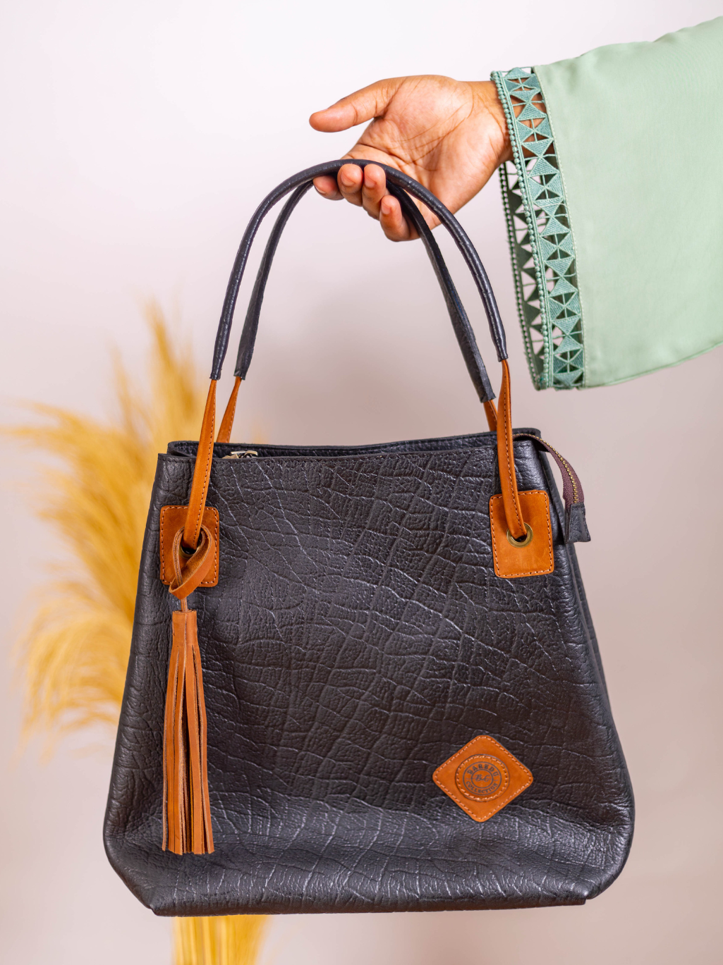 Black Tassel Tote
