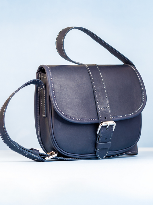 Navy Blue Minimalist Sling Bag